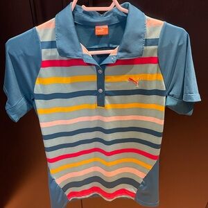 Puma Kids Multicolor Striped Polo Shirt